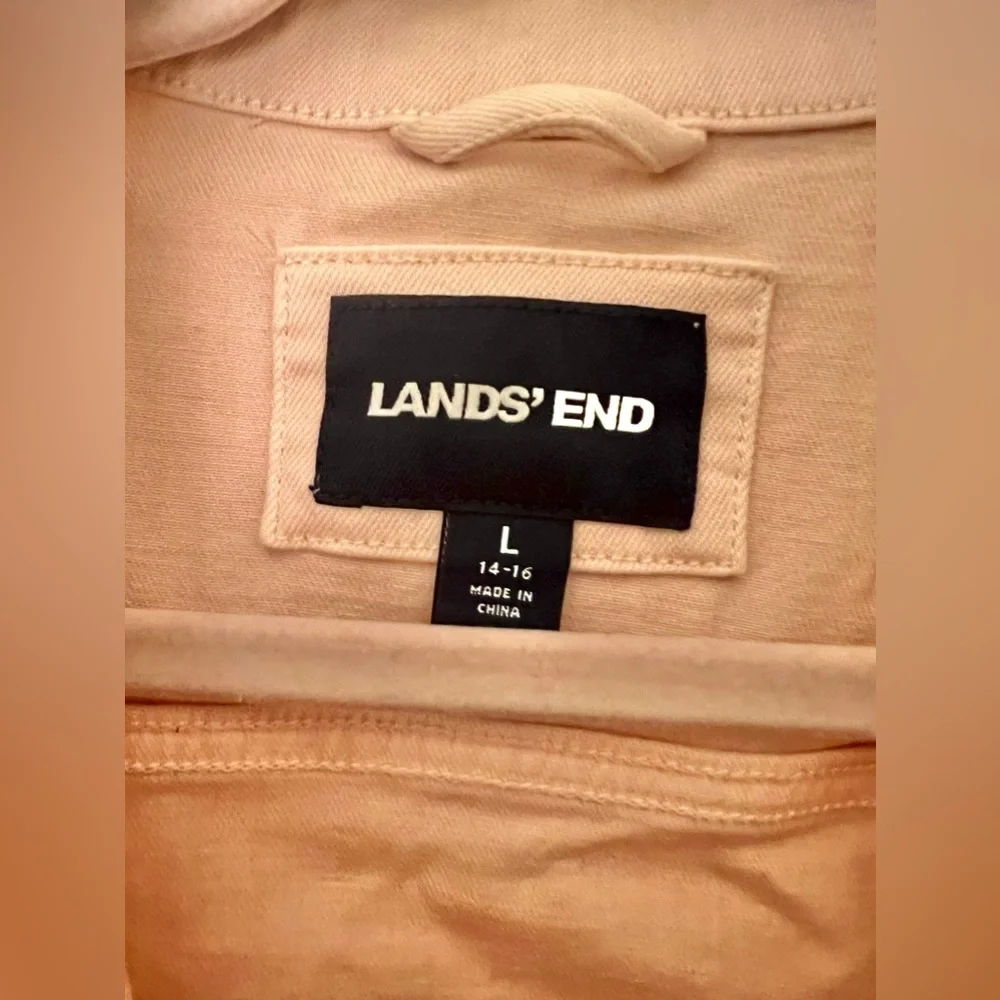 SOLD - Pink/Peach Jean Jacket - Picture 3 of 4